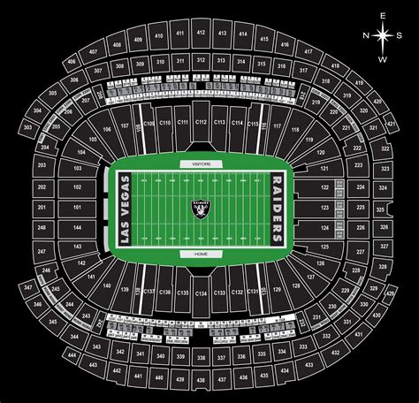 Allegiant Stadium. . Allegiant stadium seating chart view